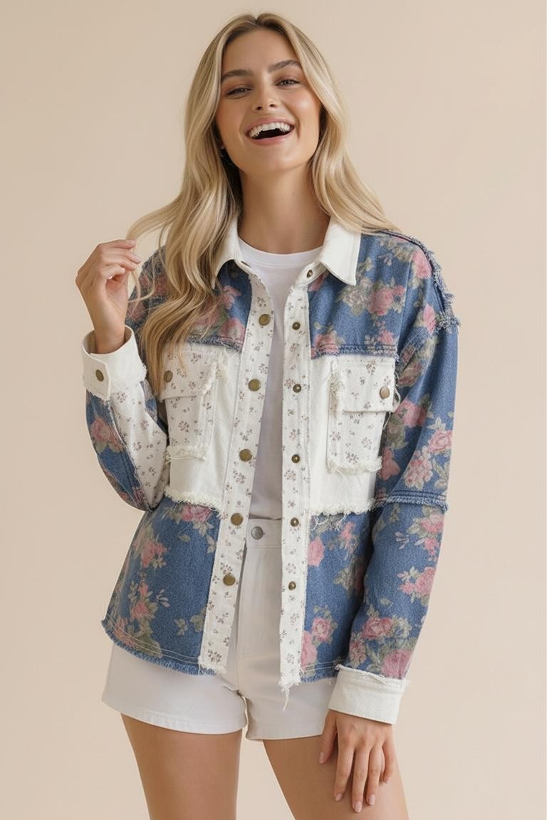 All Caught Up in Cute Denim Jacket (S-3X)