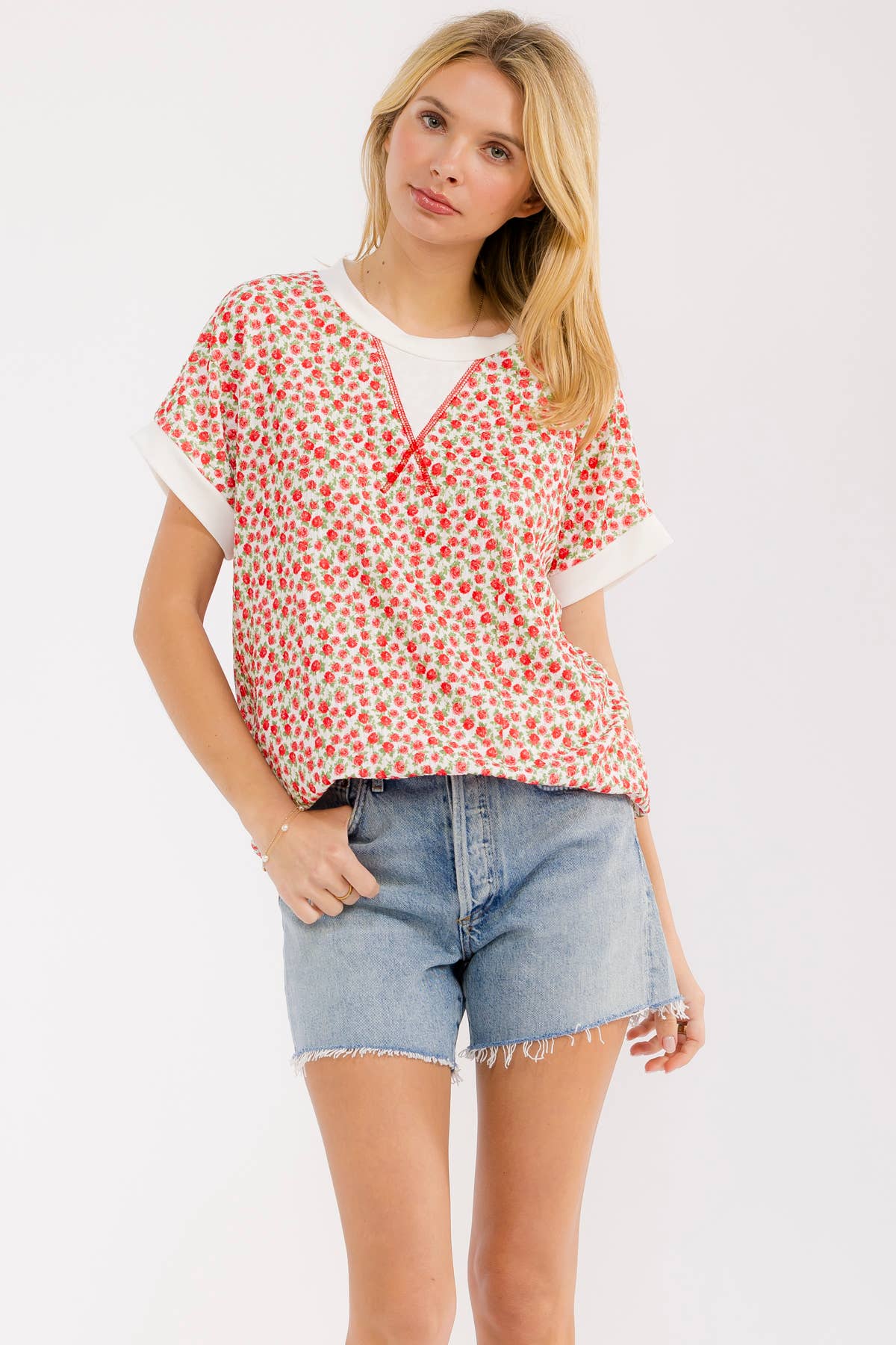 Ruby Floral Top (S-XL)