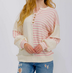 Sunset Sorbet Ribbed Knit Top (S-3X)