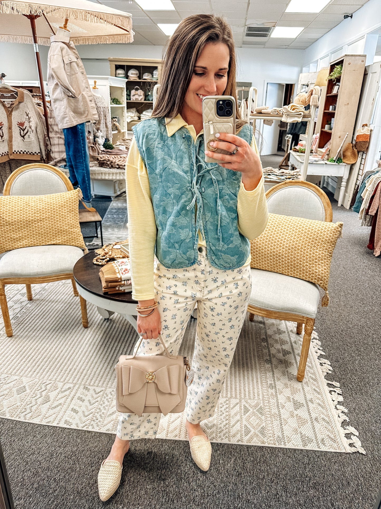 Covered in Roses Denim Vest