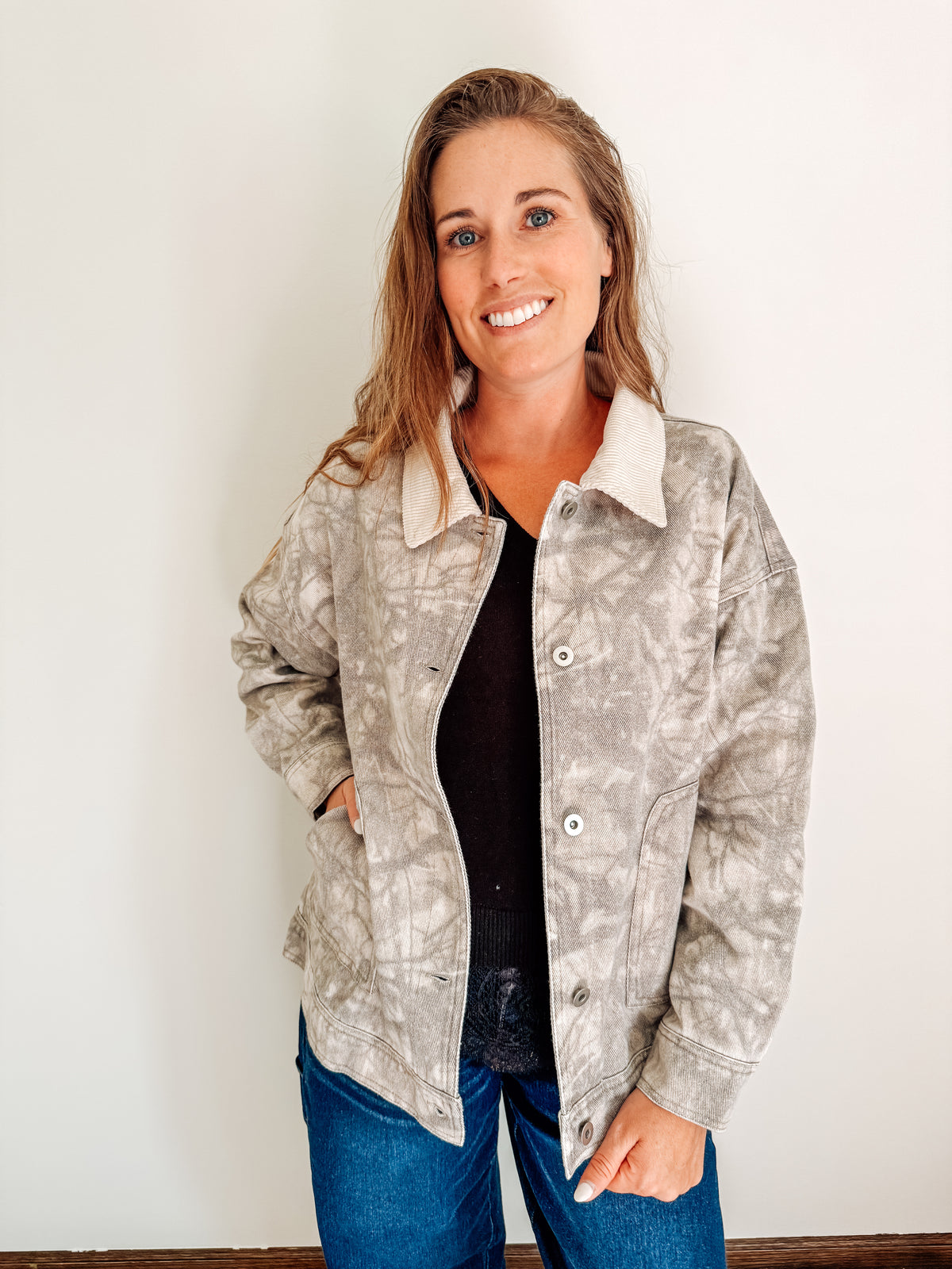 Camo Branch Collared Jacket