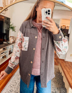 Layer Me Up Contrast Ribbed Button Up