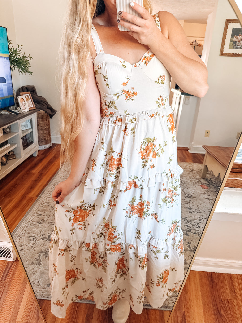 Sunday in the Garden Tiered Midi Dress