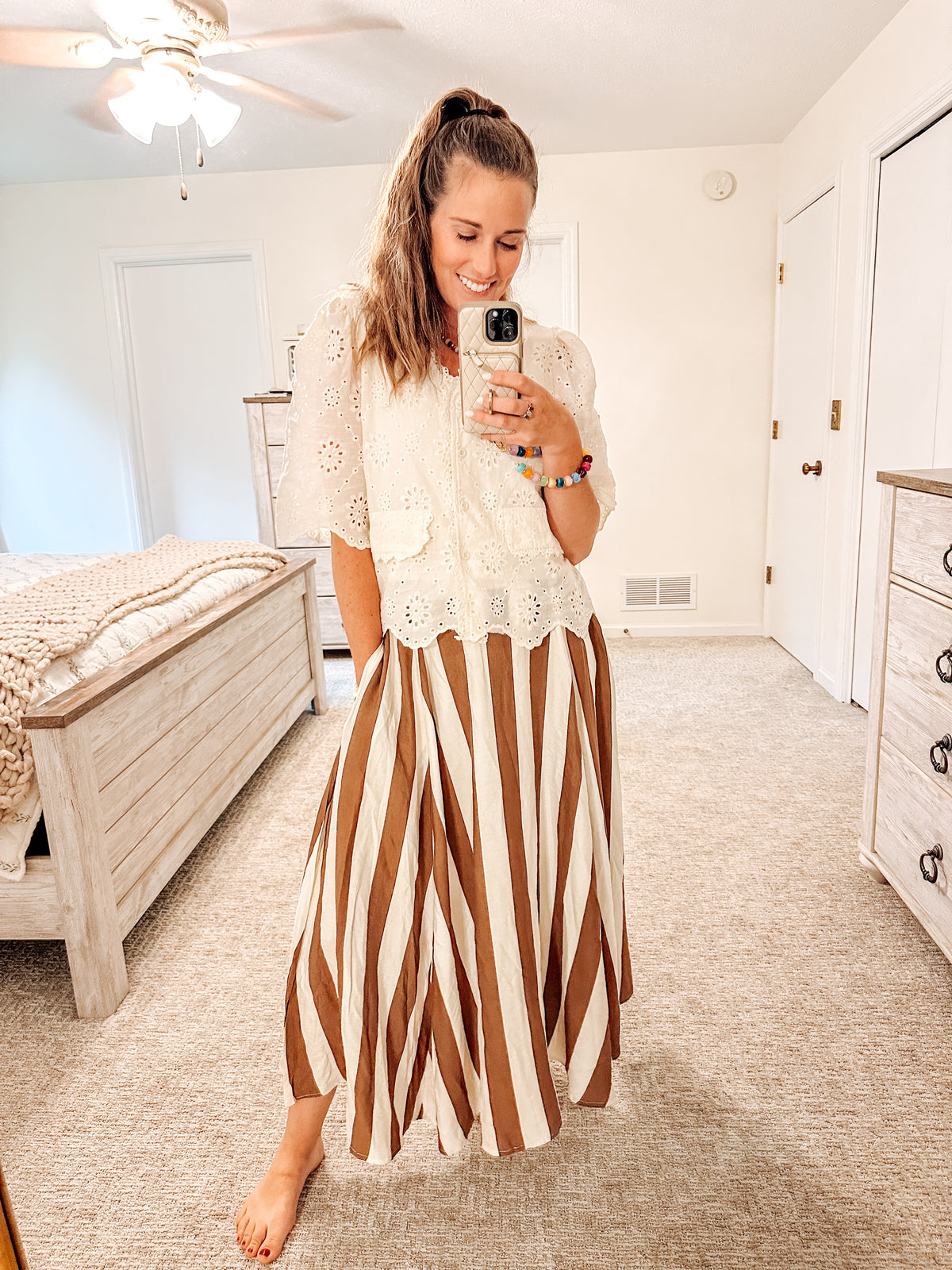 Moonlit Meadow Scalloped Blouse (S-XL)