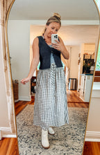The Hadley Plaid Midi Skirt