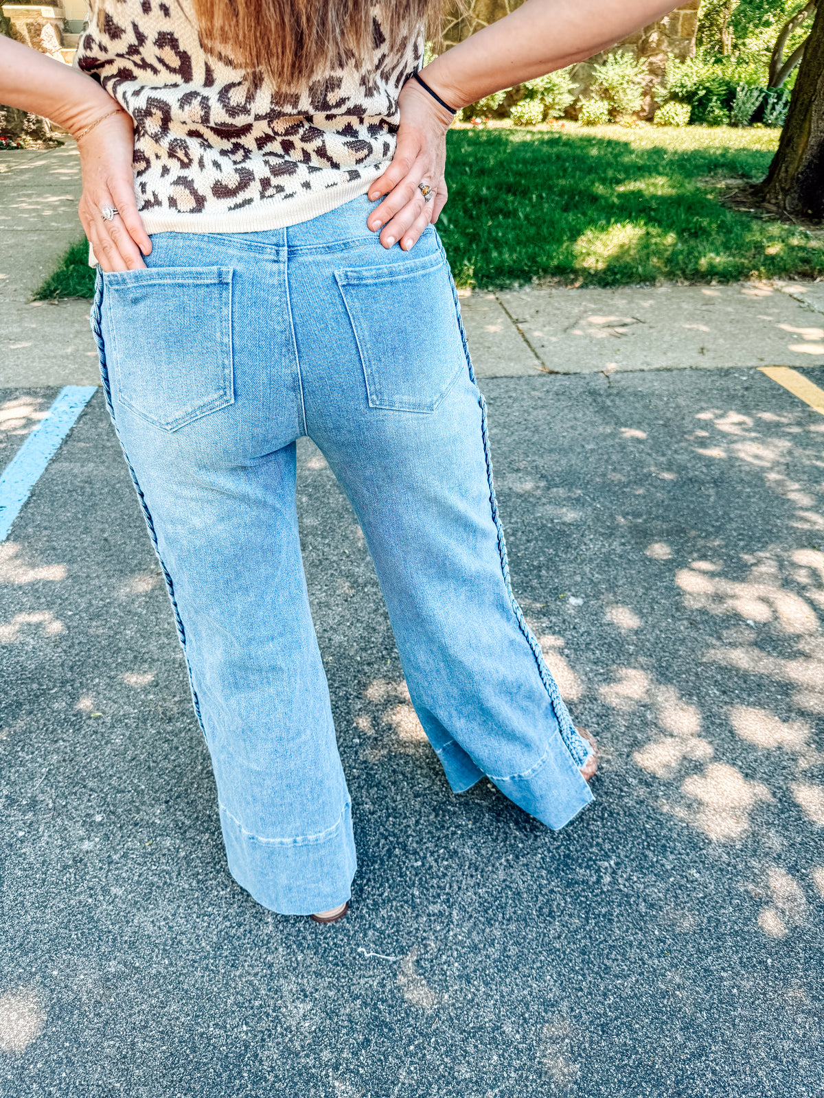 Spring into Flare Braided Denim (S-XL)