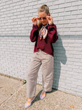 Fun In Fall Striped Elastic Pants