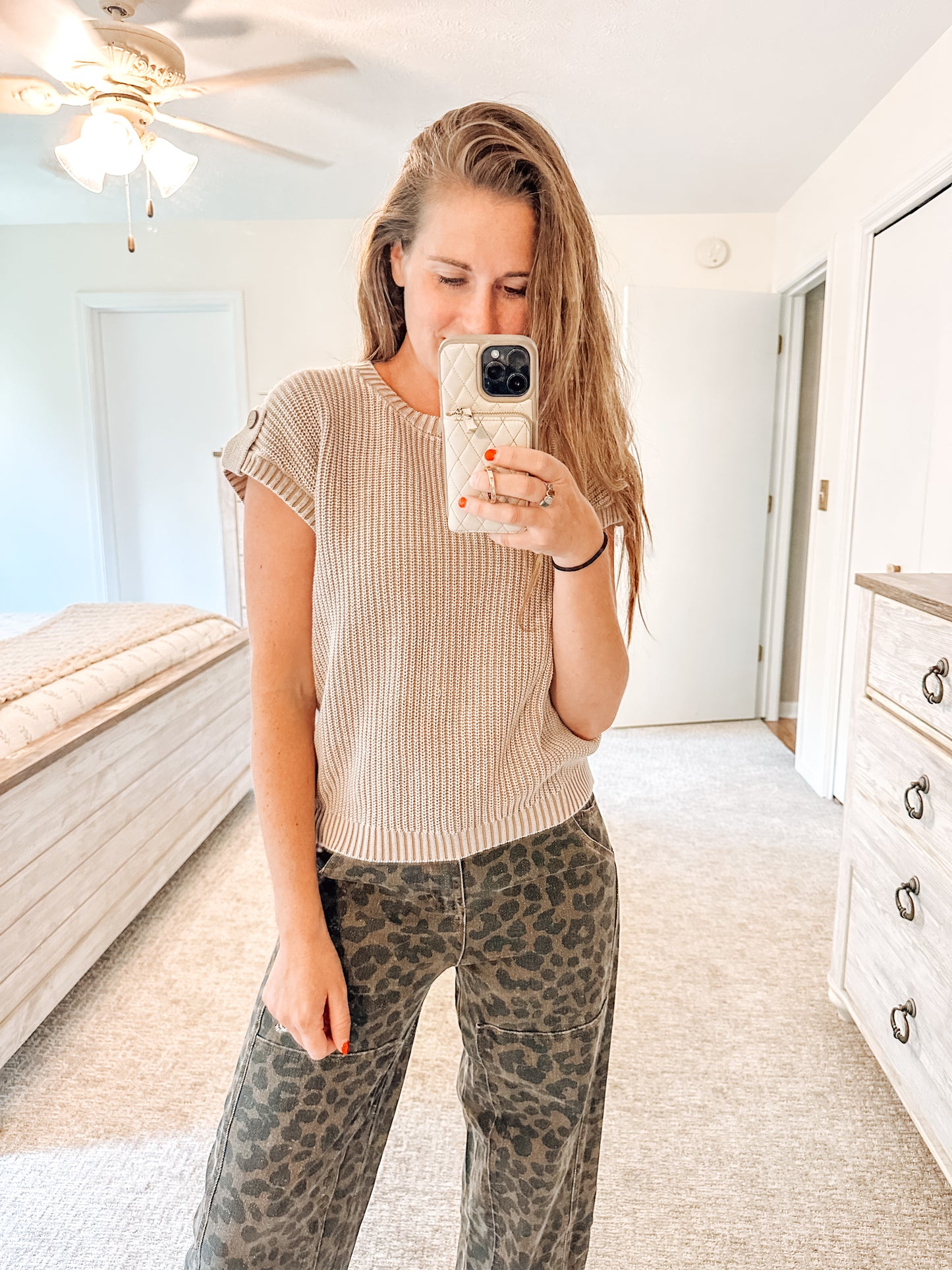 The Main Character Acid Wash Knit Top-Khaki