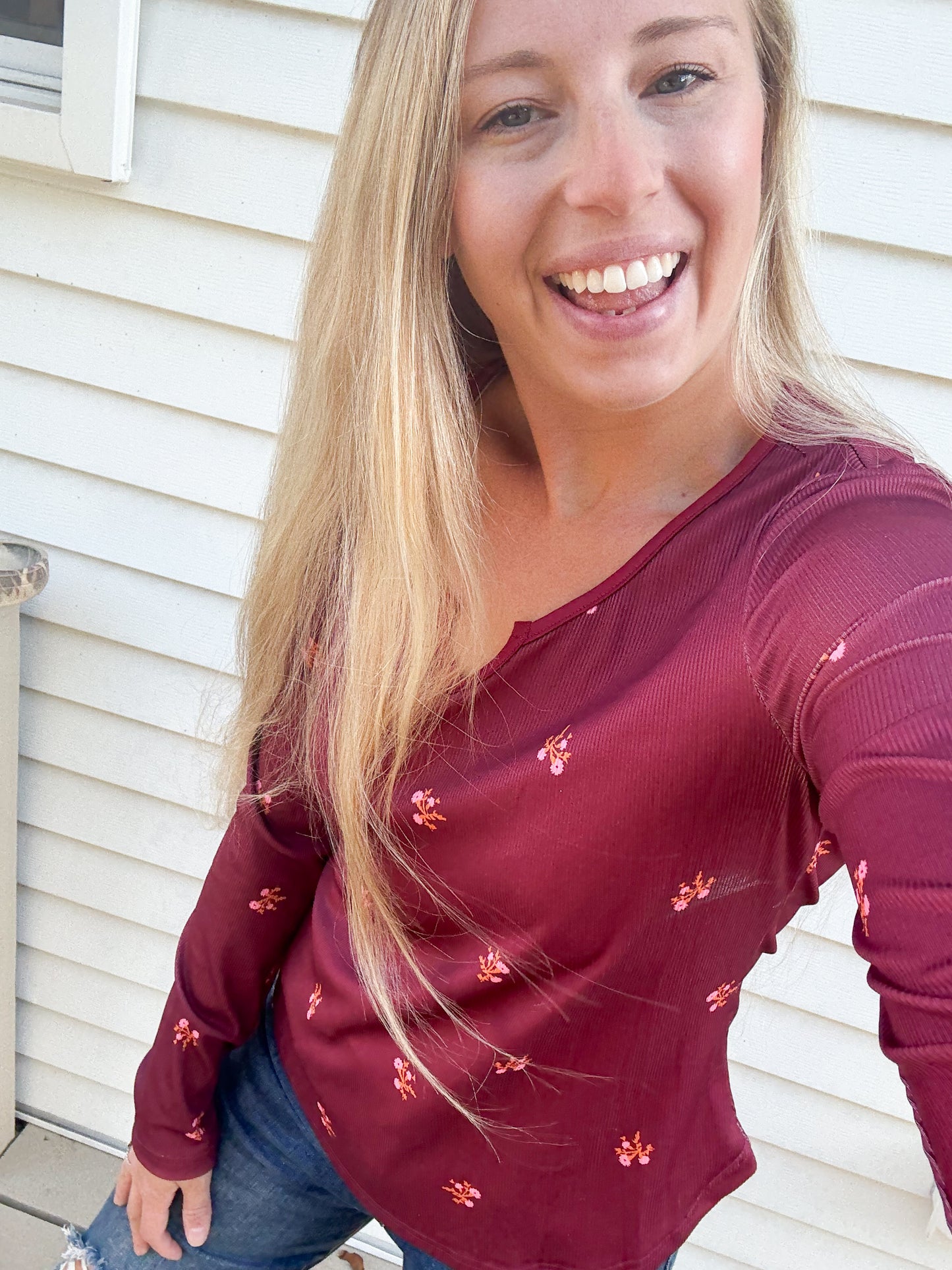 The Harvest Rose Ribbed Top (S-XL)