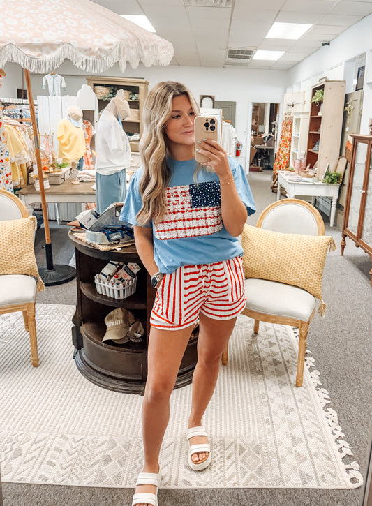 Flag America USA Patriotic Short Sleeve