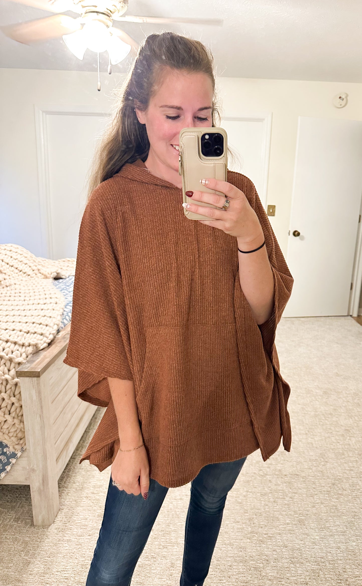 Pumpkin Spice Poncho Top