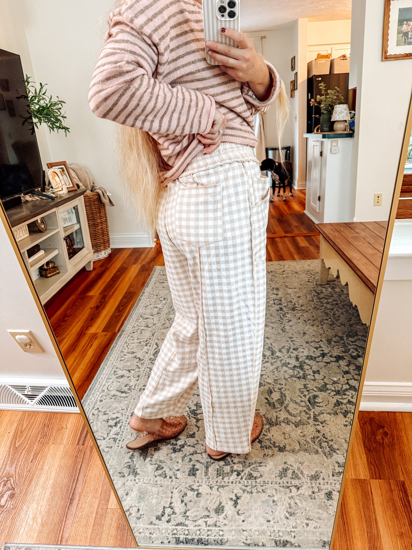 Cozy Contrast Brushed Barrel Knit Pants (S-XL) | 2 Colors