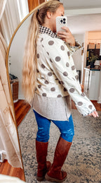 Autumn Dots Oxford Contrasting Jacket (PREORDER)