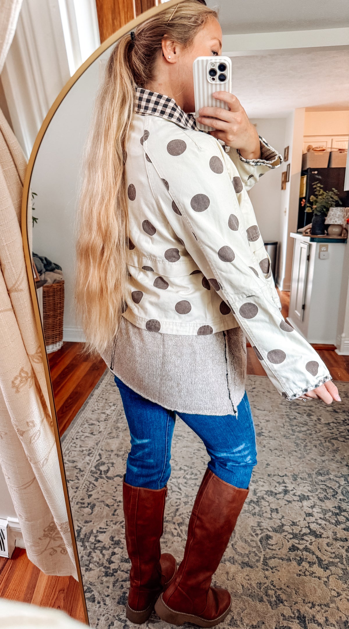 Autumn Dots Oxford Contrasting Jacket