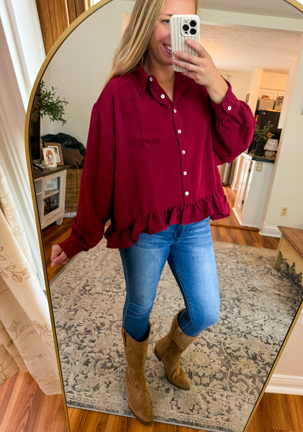 All Time Babydoll Peplum Shirt