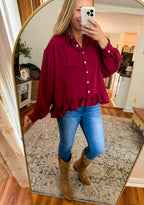 All Time Babydoll Peplum Shirt