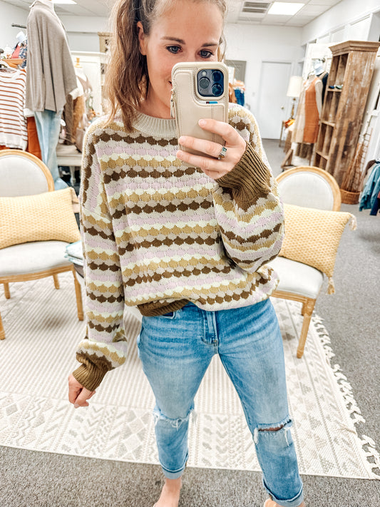 Pattern Parade Geometric Sweater