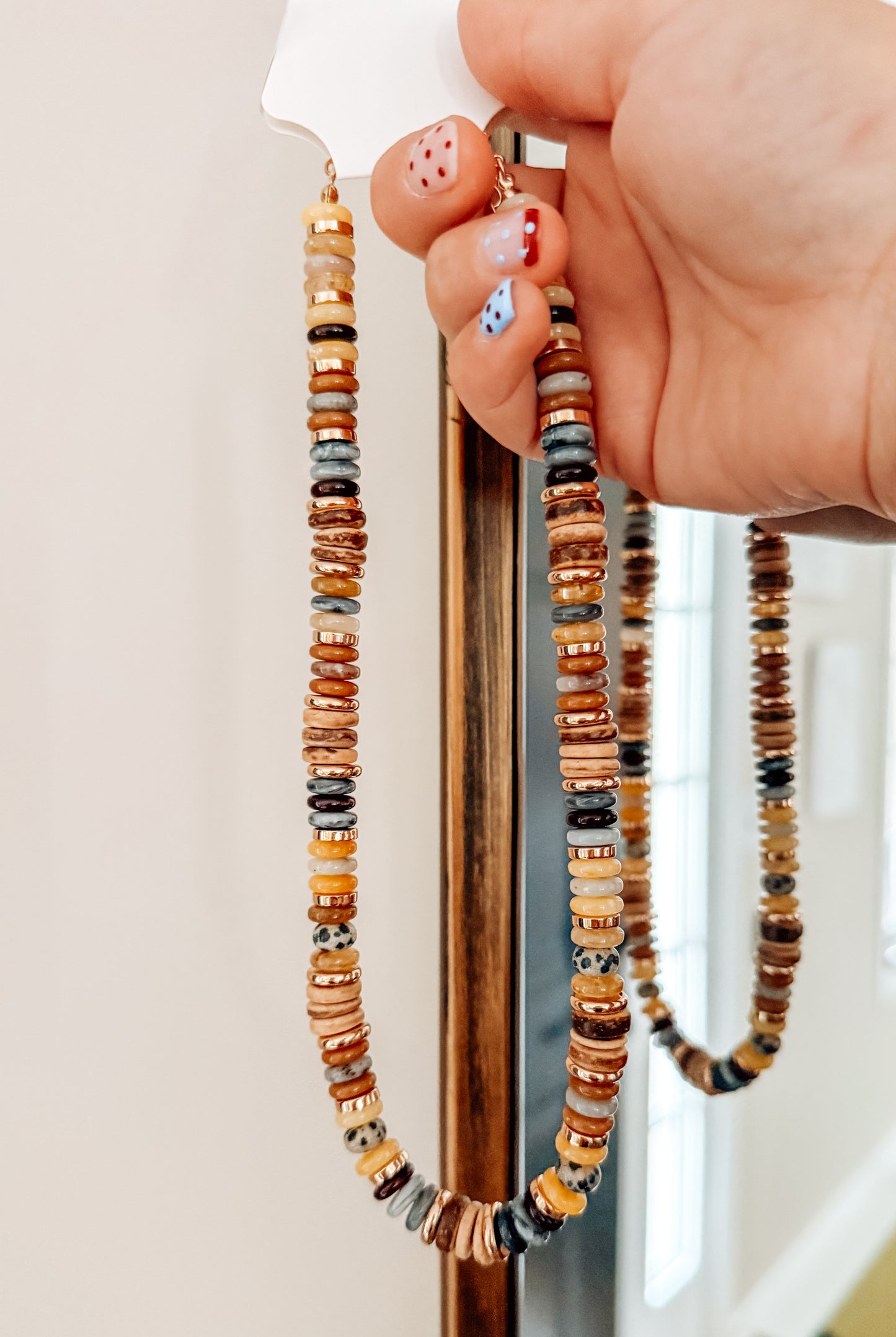 Wooden Stones Statement Necklace