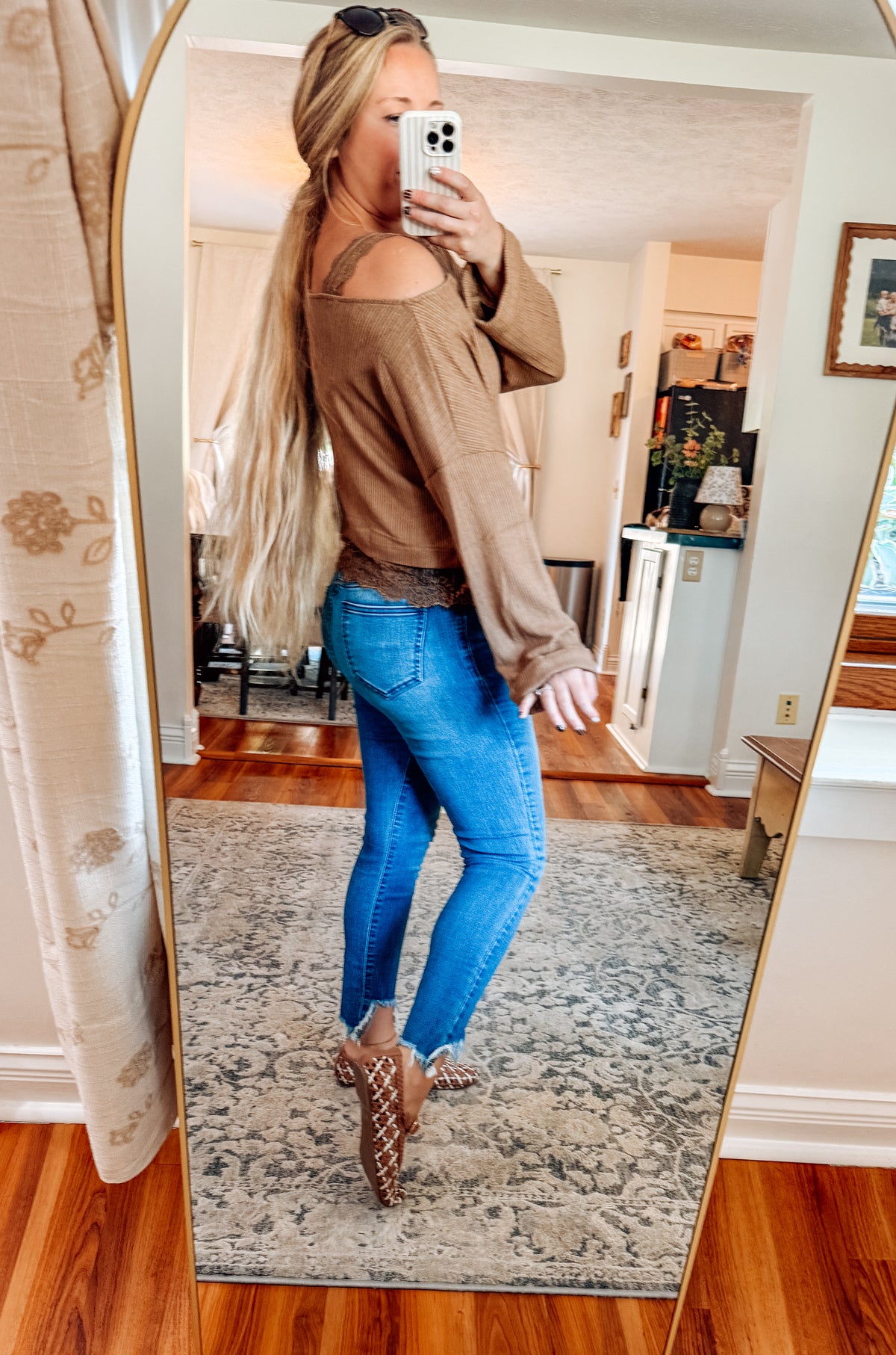 Lace & Layers Off Shoulder Knit Top