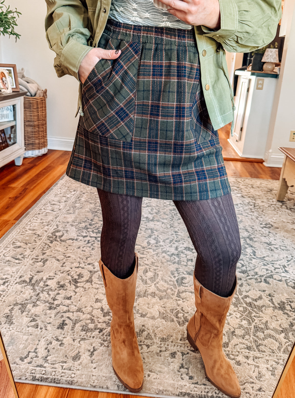 Plaid Moment Skirt (S-XL)