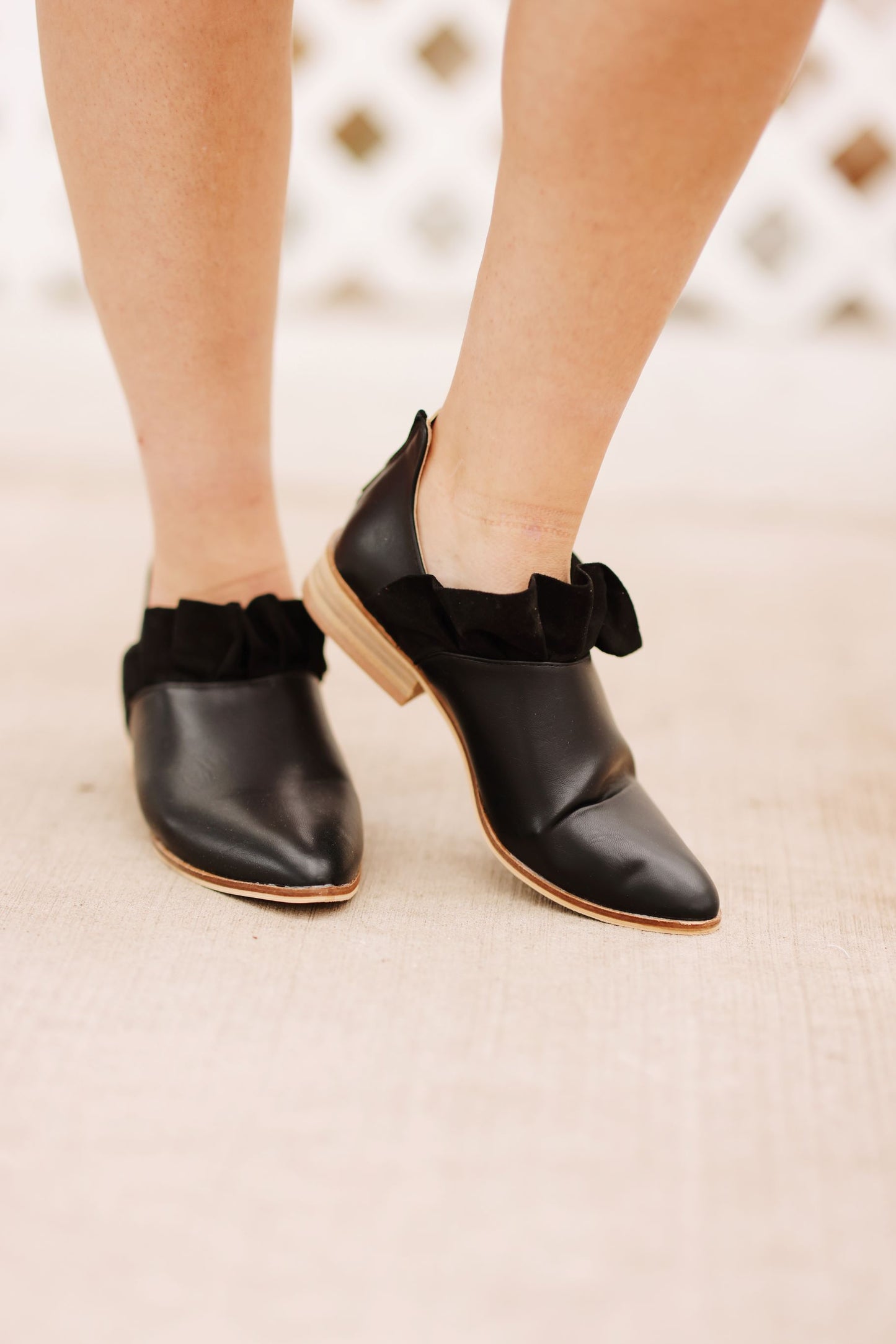 A Step Into Sophistication Ruffle Flat Shoes