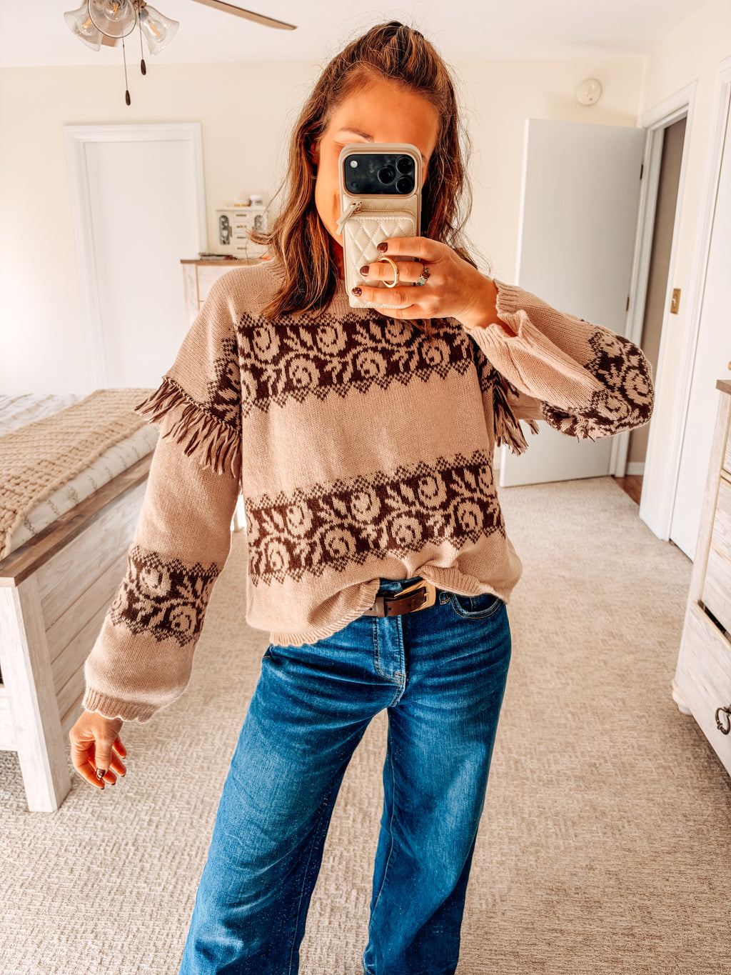 The Fringe & Florals Knit Sweater