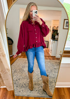 All Time Babydoll Peplum Shirt