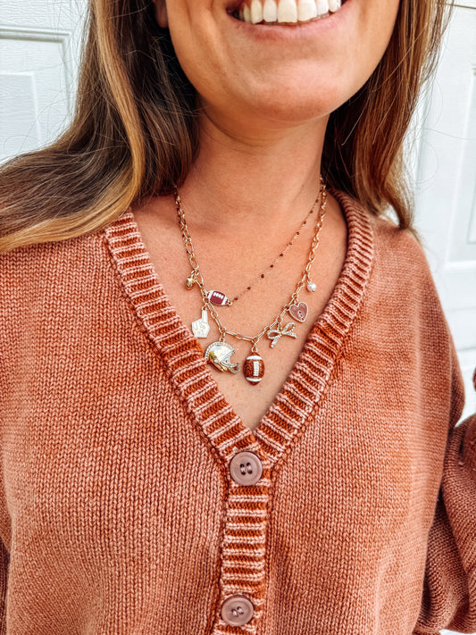 Football Charm Necklace