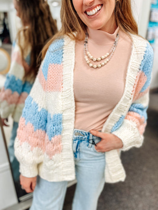 Spring Breeze Striped Cardigan