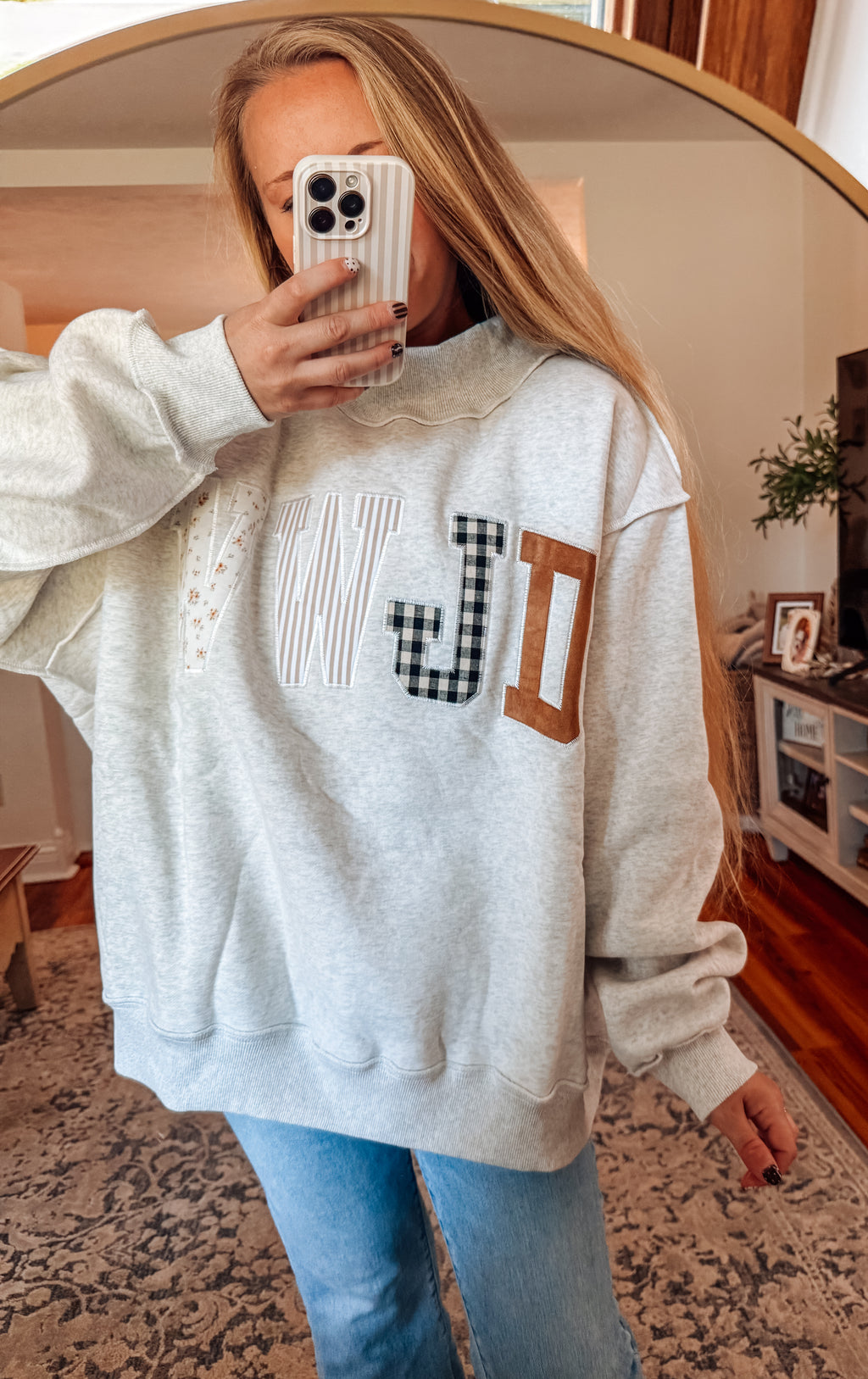 WWJD Mockneck Sweatshirt