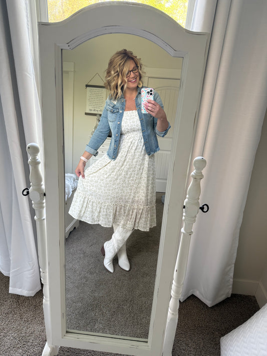 Garden Glow Smocked Dress