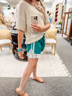 Annie Lace Trim Activewear Shorts