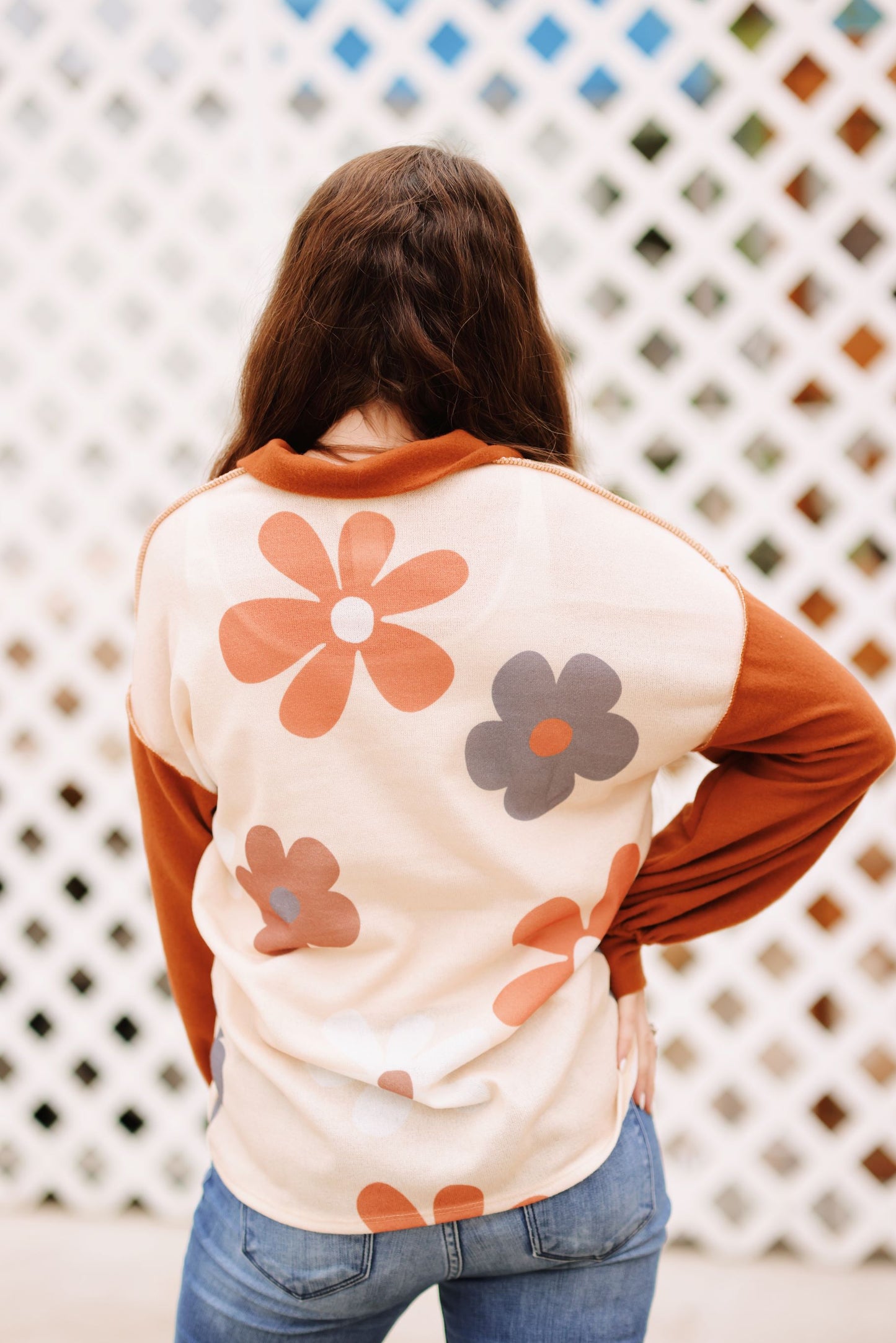 Better View Floral Half Zip Pullover