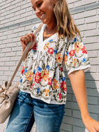 The Meadow Bloom Embroidered Babydoll Top (S-XL)