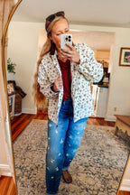 Mixed Up in Denim Corduroy Collar Jacket