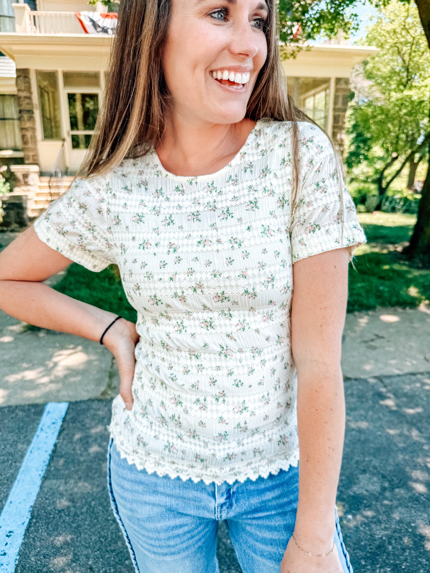 Layer Me Lovely Mesh Top-Cream
