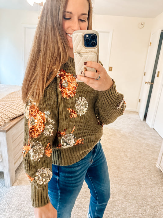 Holiday Cheer Sequin Sweater (S-XL)