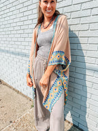 The Painted Canyon Embroidered Kimono