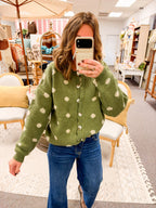 Sweet Spot Polka Dot Button Down Cardigan