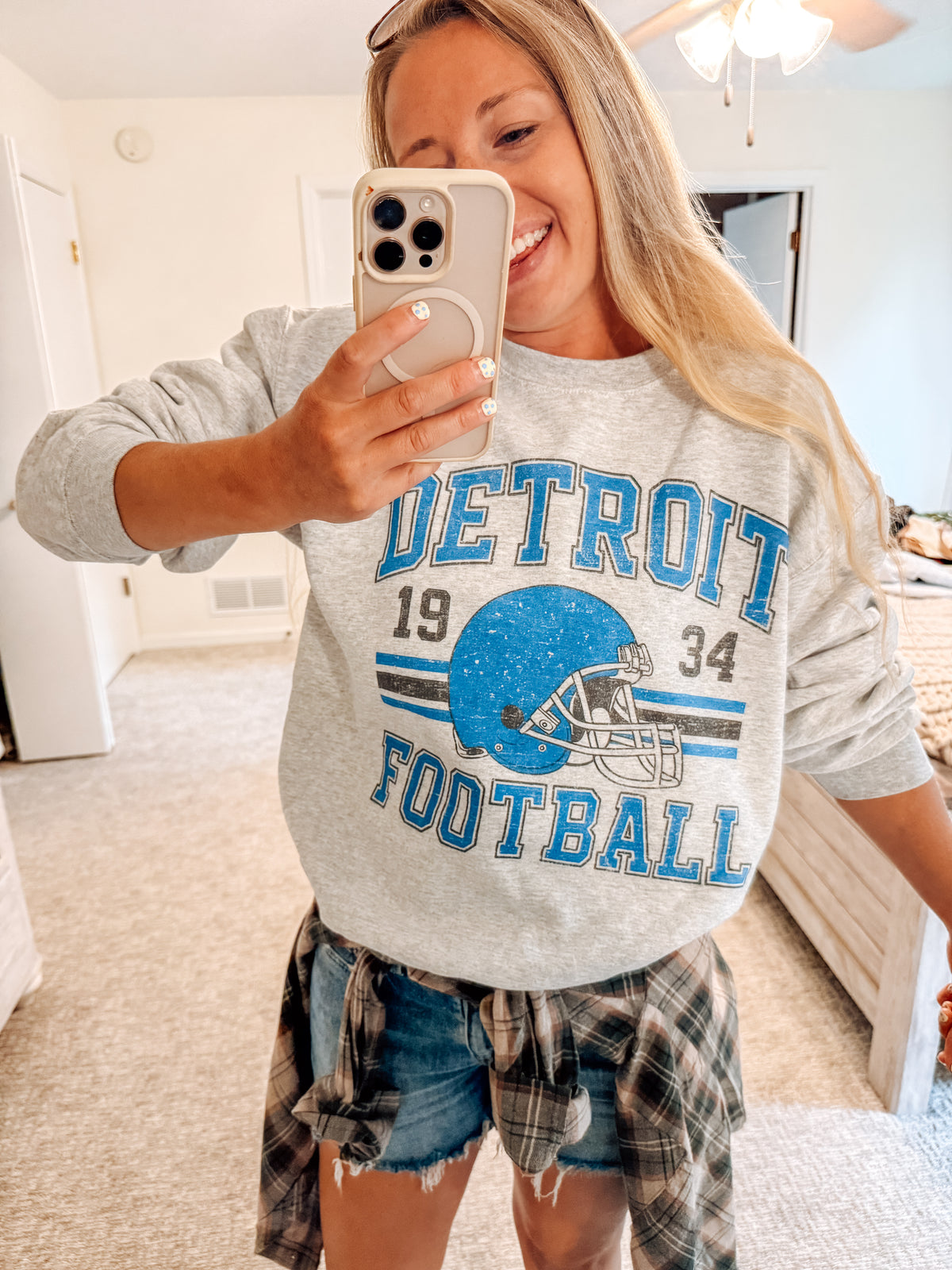 Detroit Football Oversized Sweatshirts