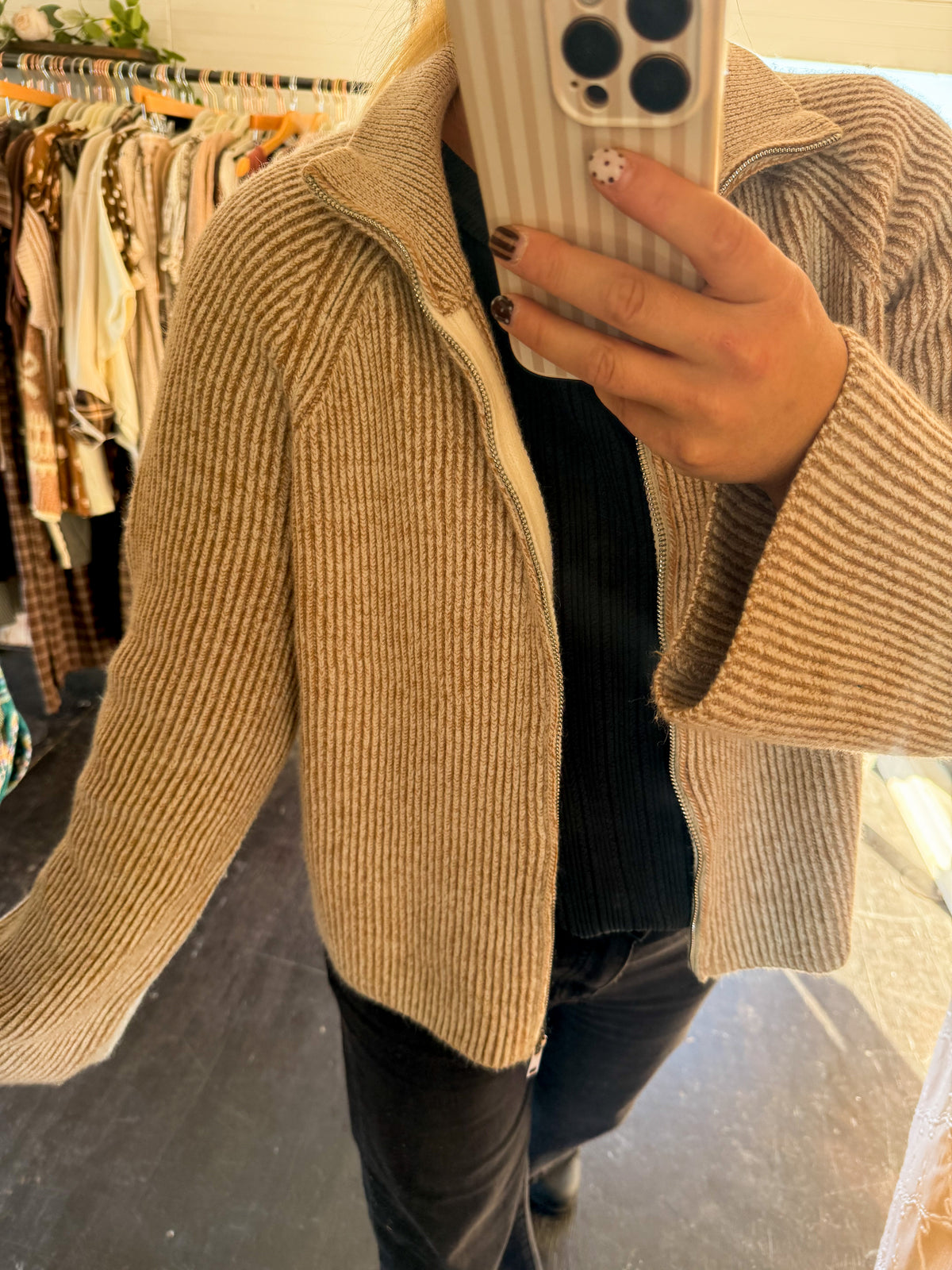 Zip Into Cozy Textured Sweater