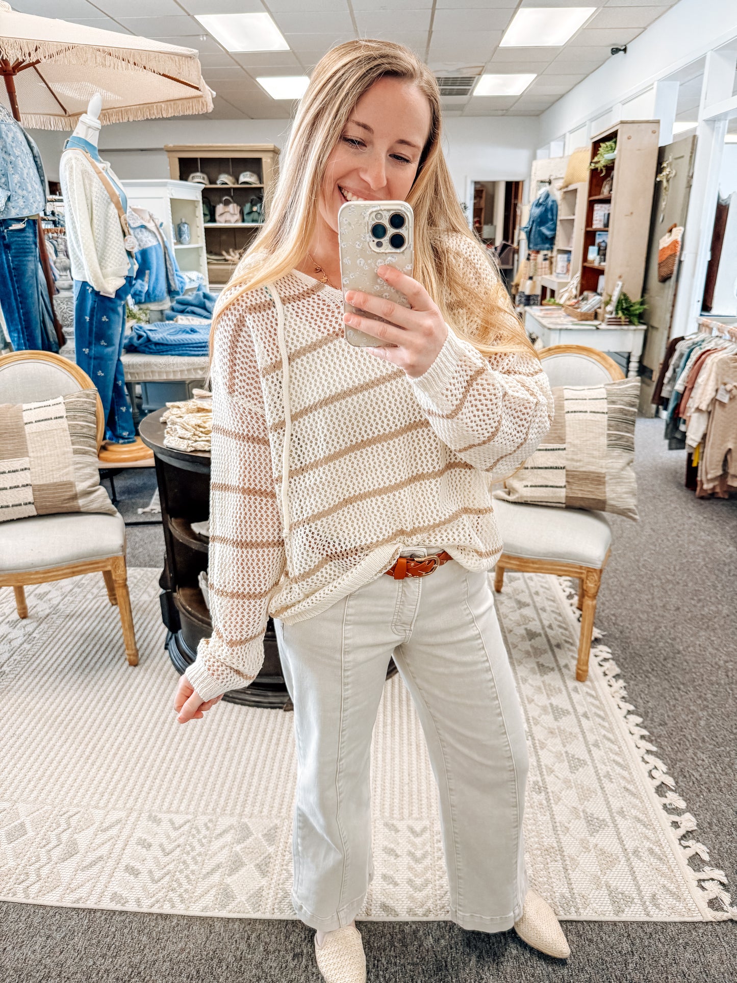 Mocha Meadow Crochet Top (S-XL)