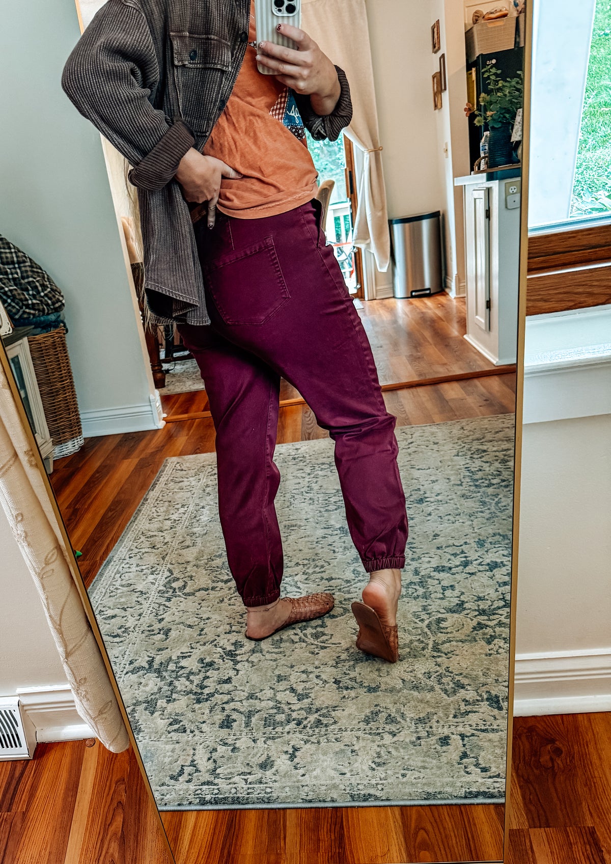 Petal Soft High Rise Jogger-Wine (S-XL)