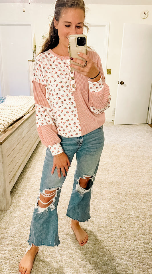 Meadow Mix Ribbed Top (S-3X)