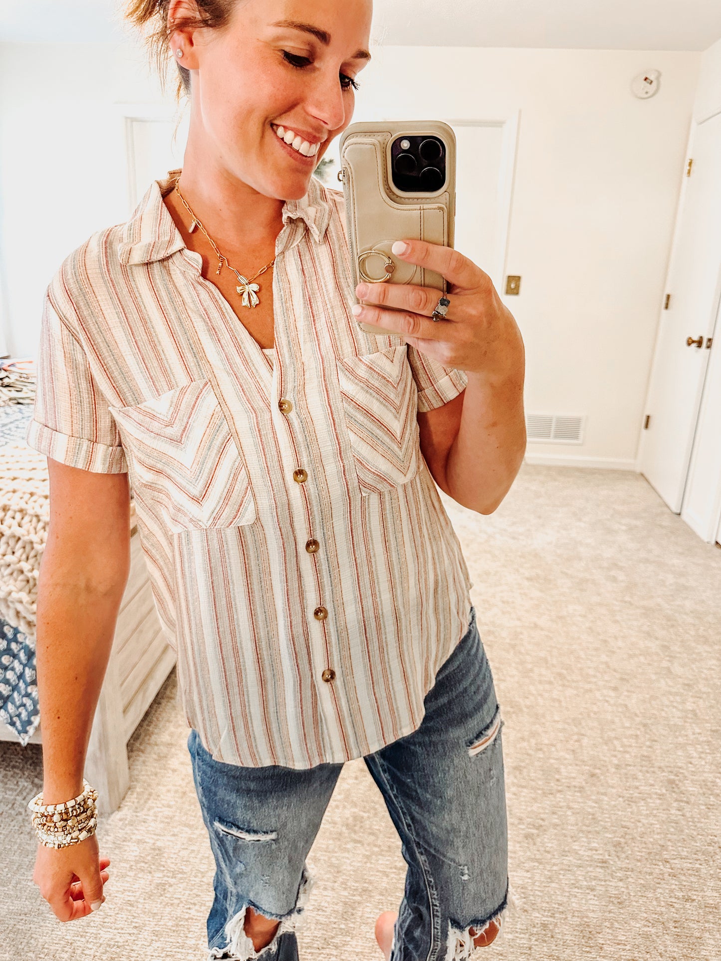 Painted Lines Button Down (S-3X)