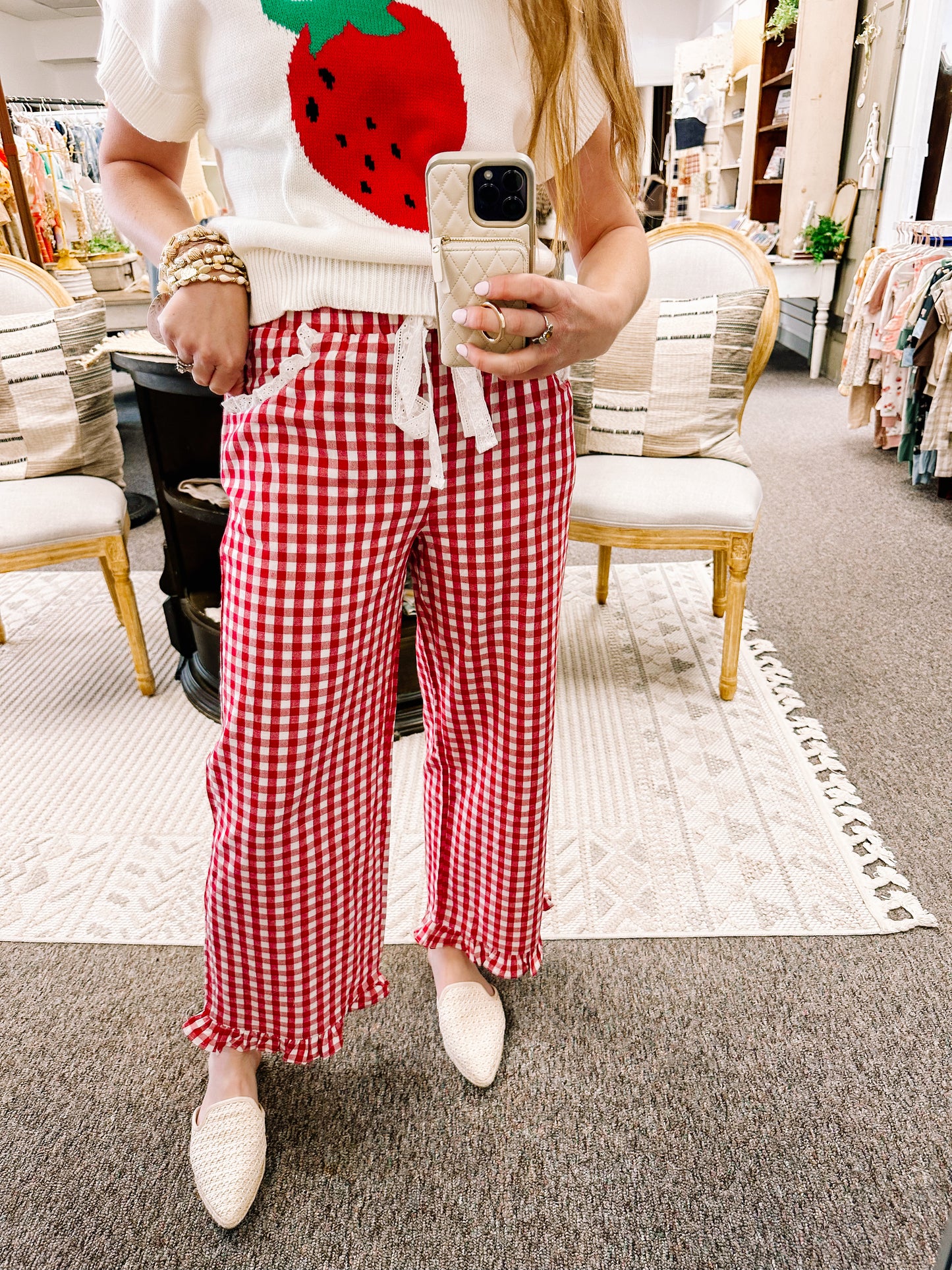 Caught up in Gingham Pants