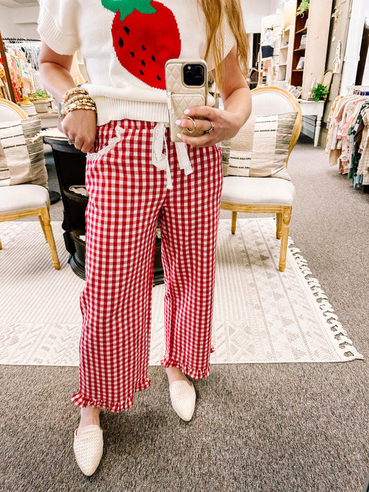 Caught up in Gingham Pants