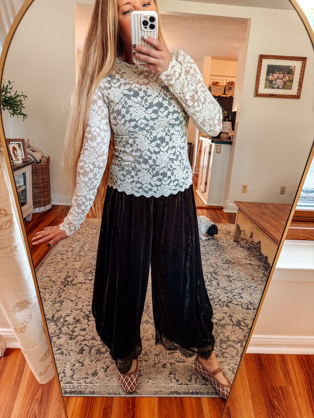 Velvet Nights Olive Wide Leg Pants
