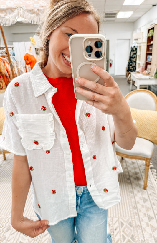 Berry Sweet Button Up