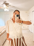 Moonlit Meadow Scalloped Blouse (S-XL)
